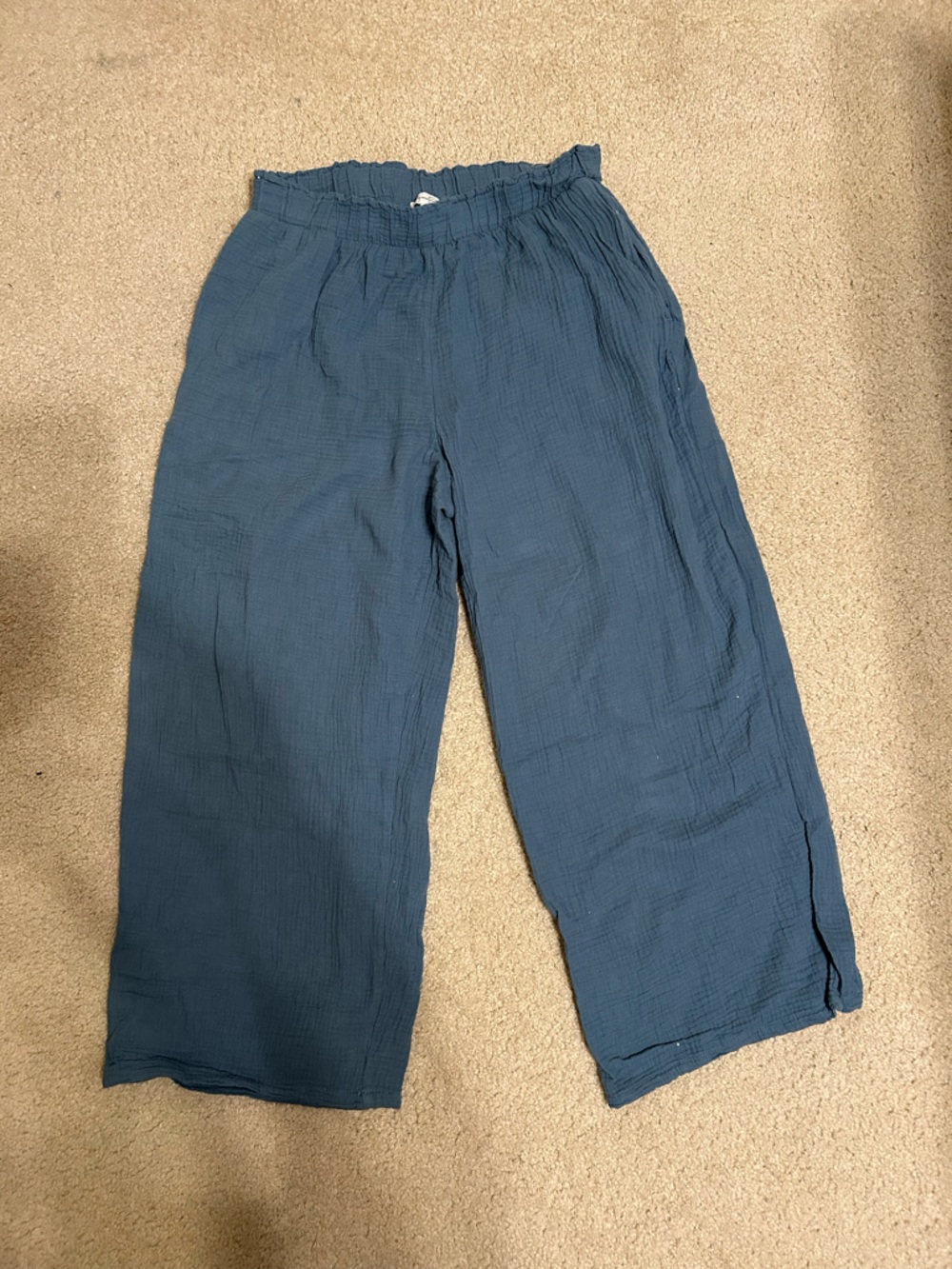 Jessica Simpson Teal Blue Wide-Leg Jogger Pants